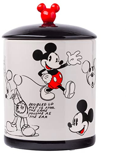 Silver Buffalo Vintage Mickey Mouse Skizzen Keramik Behälter Snack Keksdose (groß)