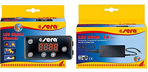 sera LED Digital Dimmer 3.0 zur individuellen Steuerung LED-Röhren bzgl. Helligkeit & Intensität & Zeitschaltuhr & LED Driver 20 V DC 3 A Silber
