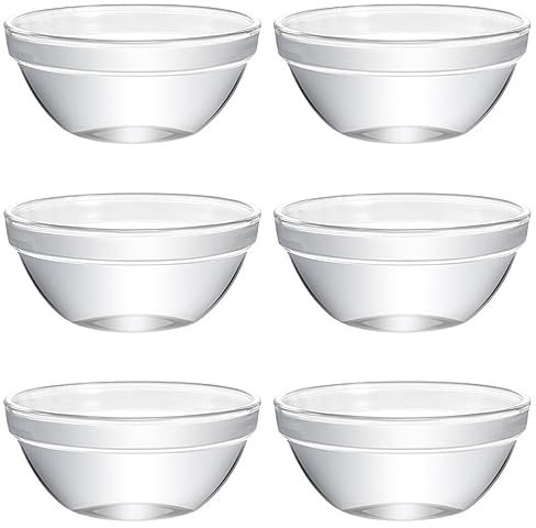 UPKOCH Mini Ciotole di Dessert Container: 6 Pz Piccoli Ciotole di Rotondo in Trasparente Glassaggio di Frutta in Macedonia Yogurt Mousse Gelatina Puding Tazze