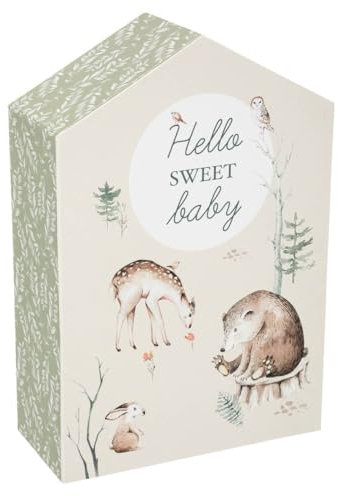 Atmosphera - Geburtsset Haus Wald H30-5 cm - Grün