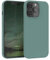 EAZY CASE custodia per cellulare in silicone premium compatibile con iPhone 13 Pro con protezione della fotocamera e rivestimento interno custodia protettiva bumper in Verde notte