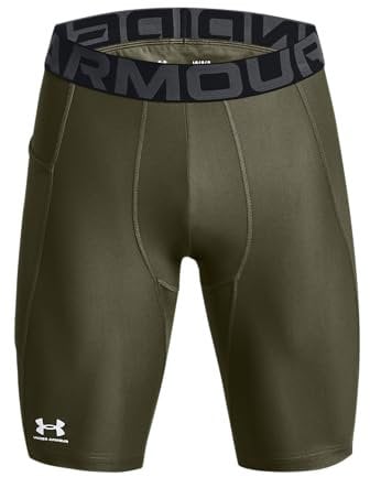 Under Armour Men's UA HG Armour Long Shorts, Lightweight Men's Running Shorts, Sweat-Wicking and Quick-Drying Base Layer, Compression Shorts for Men