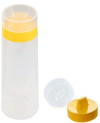 YIKEXIAOSHULIN Squeeze Bottle Transparent Condiment Bottle Dispenser 4 Holes Sauce Bottle with Cap for Ketchup Mustard Dressing Hot Sauce