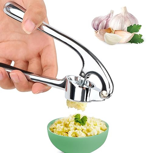 Presse-ail de cuisine professionnelle, Acier Inoxydable Concasseur d'ail, facile à nettoyer et durable