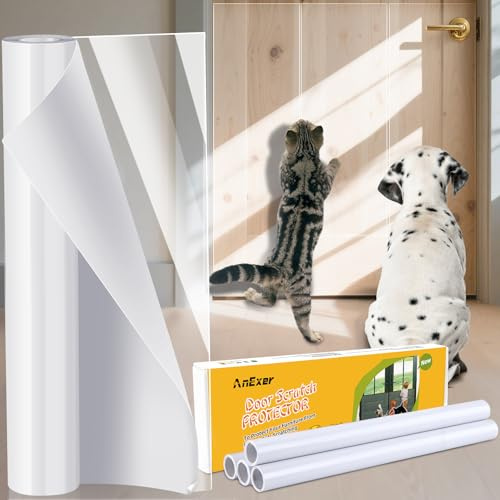 Protection Canapé Chat Anti Griffe Porte Protège 4PCS 25x100cm Rouleau Protecteur Transparent Autocollant pour Sofa Matelas Door Meuble Maison