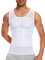 SLIMBELLE Shapewear Unterhemd Herren Bauchweg Kompression Unterwäsche Tank Top Herren Kompressionsshirt Body Shaper mit Tummy Control Taille Gürtel Weiß M