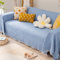 Homxi Couch Überzug 1 Sitzer,90x150CM,Sofabezug Universal Einfarbig mit Quaste Sofahusse Polyester Handtuch Sofa Blau Sofabezug