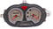Tachometer Tacho passend für ATU, Explorer, Baotian BT49QT, Benzhou YY50QT, Rex RS 400 450 460 500, Flex Tech – Carbonoptik – 8-Pin – für GY6 4T 139QMB China Roller – mit Blinker- & Tankanzeige