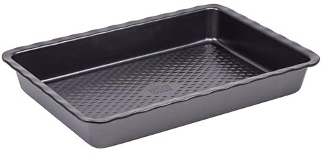 RESTO rechteckige Auflaufform - kratzfeste Ofenform - Lasagneform - Antihaft Kuchenform - Tiramisu Form aus Kohlenstoffstahl - für Lasagne Brownie Kuchen Auflauf