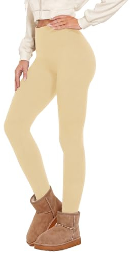 DDOBB Thermo Leggings Damen Winter High Waist Thermohose | Gefüttert mit weichem Innenfleece,Warme Sportleggins,Komfort-Stretch,Ideal für Laufen, Yoga & Alltag