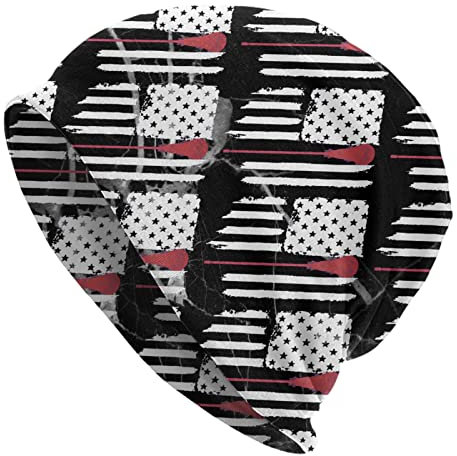 934 Winter Mütze Lacrosse Flag American Flag Beanie Winter Mütze Unisex Winter Beanie Mütze Warme Strick Beanie Für Outdoor Damen Herren