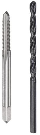 sourcing map Metric Tap and Drill Bit Set, M3.5 x 0.6 Thread Tap & 2.9mm Black Oxide Twist Drill Bit, Straight Flute Tap Tapping Threading Repair Tool Kit