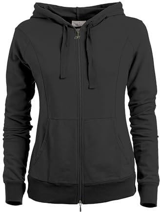 DEHA - Sweatshirt Full Zip Fitness Hoodie aus Baumwolle, schwarz (L)