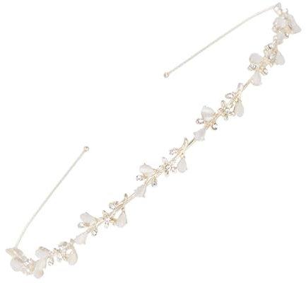 MWUMRCM Serre-têtes de Mariage,1 Pièces bandeaux de mariée avec strass, Couronne de cheveux en cristal et perle,Tiare de mariage élégant, Accessoires pour cheveux femme, fille et mariage
