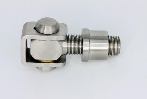 UHRIG Torband Edelstahl M16 V2A Stahl Scharnier, Einstellbares Torscharnier, Anschweißband z.B. für Gartentor (M16 Edelstahl)
