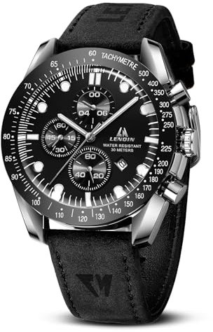 LN LENQIN Uhren Herren Analog Quarz Uhr 30M Wasserdicht Armbanduhr Herren mit Datum Mode Casual Uhren für Männer Kein Chronograph