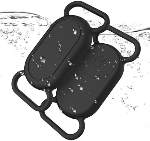 ZGCE 1 Pack Silikon Hülle für Samsung Galaxy SmartTag2 Hülle, für Hundehalsband Schutzhülle, Galaxy SmartTag 2 Katzenhalsband Hülles, wasserdichte Verlustsicher Haustier GPS Tracker Hüllen, Schwarz