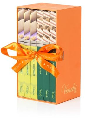 Venchi - Lot de 6 Tablettes Pistache assorties, 630 g - Sans Gluten - Idée Cadeau