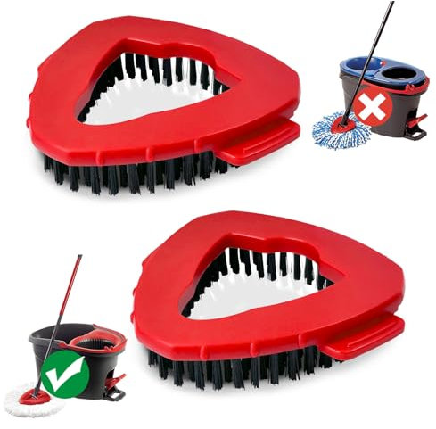 Scrub Brush Mop Head for Vlieda EasyWring 1 Tank System, Hard Bristle Cleaning Brush for Bathroom Garage Kitchen Wall