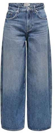 ONLY Damen Onltaylor Hw Barrel Db DNM Tai466 Noos Only Female Locker Geschnitten Onltaylor Hohe Taille Barrel Fit Jeans