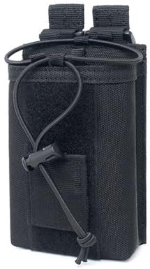 Taktische Funkgeräte Tasche Pouch Walkie Talkie Tasche MOLLE Funkgerätehalter Gürtel Radio Tasche Funkgeräteholster für Dienstgürtel Zwei-Wege Walkie-Talkie-Holster für Baofeng Motorola (Schwarz)