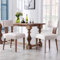 Ya-Home Chaises Bois Salle à Manger Lot de 2 Chaise Salle a Manger Rétro, Coussin en Lin, Pied en Bois Massif, Chaise de Cuisine Confortable, Beige
