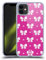 Head Case Designs Hot Pink Und Weiss Band Muster Softgelhülle Kompatibel Mit Apple iPhone 11 Und Kompatibel Mit MagSafe Zubehör
