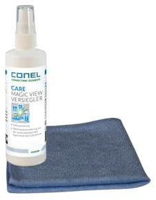 BADfabrik24 CONEL CARE Magic-View Versiegler 250ml – Schutz für Glas, Fliesen & Armaturen | Wasser- & Schmutzabweisend inkl. Mikrofasertuch,Duschkabinen Versiegelung, Keramikschutz
