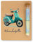 ZUKLA Verpackung Geldgeschenk Moped - 13 x 10 cm - mit Reagenzglas - Holz - Vespa Geschenke für Männer & Frauen - Geldgeschenke Geburtstag Roller - Vespa Spardose