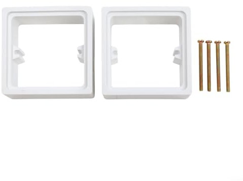 Einzelsteckdose Abstandshalter Lösung mit flexiblen Schrauben für verbesserte Installationspassform (weiß)