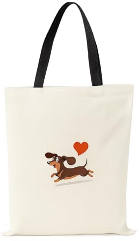 PDirat Dackel Tasche, Dackel Geschenke Für Frauen,Dackel Damen Geschenke, Große Tragbare Tasche Für Reisen, Einkaufen Und Outdoor-Aktivitäten, 35×40 cm