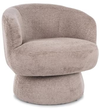 SIGNAL MEBLE Cosmic, Polstersessel Drehsessel, Dunkelbeige, 68x70x70cm, 360° Drehbar, Ergonomisch, Modernes Design