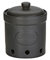 BIA - Ceramic Garlic Storage Jar, Matt Black - Stylish Kitchen Container for Fresh Garlic - Durable Matte Finish