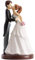 Dekora - Küssendes Brautpaar Figur für Hochzeitstorte 16 cm, Schwarz/Weiß