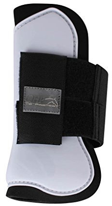 QHP Gamaschen Hartschalengamaschen Pferdeschutz 3 Verschiedene Größen 13 (Full, weiß)