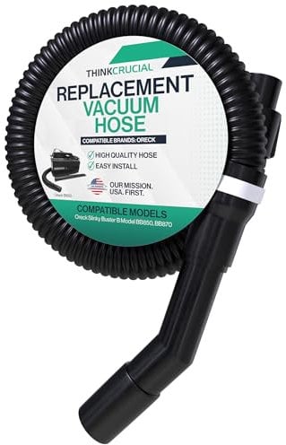 Think Crucial Replacement Vacuum Hose with Shurlock Notch – Compatible with Oreck Part # 72046-05-0327 and 72033-04-0327 – Fits Oreck Slinky Buster B Model BB850, BB870 – Bulk (1 Pack)