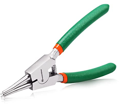 SPEEDWOX 5-Inch Circlip Pliers, External Snap Ring Pliers, Straight Jaws for Ring Remover Retaining