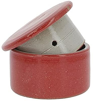 Poterie Turgis - Beurrier à eau en grès rouge 210g - Made in Calvados