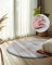 Qiyano Teppich Wanga Hochflor - Fellimitat, flauschig, weich, Soft, kuschelig, einfarbig, Pastell - Wohnzimmer, Schlafzimmer, Kinderzimmer, Büro - Farbe: Grau, Größe: Ø 120 cm RUND