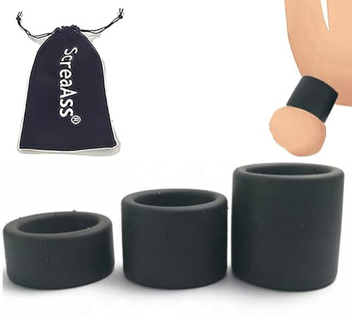 3Er Penisringe Set Hodensack Ring Gürtel, 20/30/40Mm Dick Silikon Dehnbar Cockringe Hodenringe Hodenstrecker Penishülle Penismanschetten Sexspielzeug Für Männer Verzögerung Ejakulation,3pcs