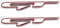 GT-Emblem, Metall, Chrom, Abzeichen für Auto, Kotflügel, Kofferraumdeckel, kurzes Logo, SUV, Coupé, 3D-Aufkleber (silber-rot), 2 Stück