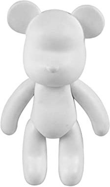 DIY Painting Liquid Bear Figure Kit, Fluid White Embryo Acrylic Paint Set, Violent Bear Plastic Toy Handmade for Creative Artistry Home Decorations