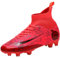 VTASQ Boys' Football Boots Kids Girls Turf High Top Spikes Non-Slip Junior Soccer Shoes Sports Shoes Soccer Athletics Training Shoes Outdoor Sneakers for Unisex Red 2UK