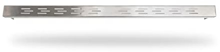 Rejilla de Ventilación para Horno/Inducción - Ideal para Ventilar Humos, Vapores o Gases - Medidas 600 x 32 mm - Rejilla de Acero Inoxidable - Color Gris - Harte