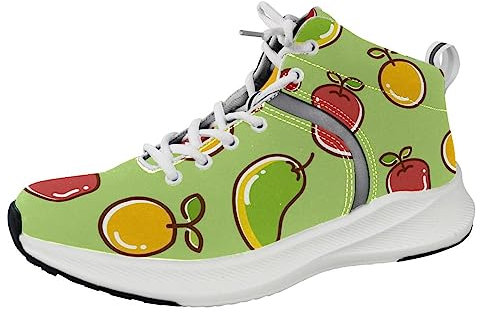 Red Apple Cherry Yellow Lemon Mango Green Herren Laufschuhe Sneakers Tennis Workout Walking Gym Sportschuhe, Mehrfarbig, 11.5 US