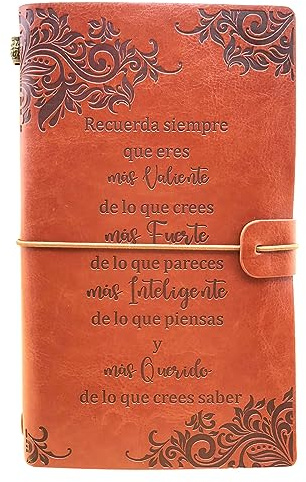 OMNIQI Inspiradores Regalos para Mujeres Niños Nietos Amigos, Regalo Adolescentes Chica Amigas Originales, Cuaderno de Cuero Regalo Cumpleaños Navidad Graduación para Niña Estudiantes Colega Hermana
