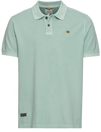 camel active Herren Pique Kurzarm Poloshirt in Regular Fit aus Reiner Baumwolle Türkis, menswear-6XL