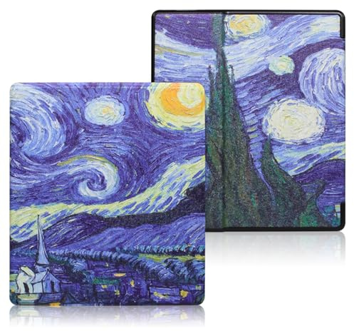 Sakenitly Case For 7“ Kindle Oasis (9th and 10th Generation Only, 2017 and 2019 Release), Lightweight Splash Proof PU Cover with Auto Sleep/Wake