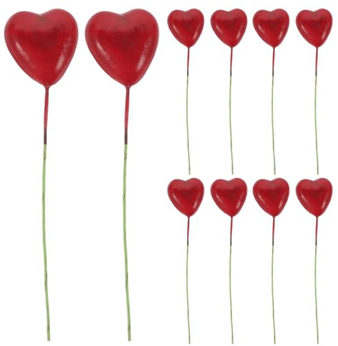 ifundom 1 Adorno Pastel Mini Globo Adorno Fiesta Boda Primeros La Magdalena del Globo Topper Pastel Globo Mini Globos Corazon Cóctel Rojo Pretender Plastico