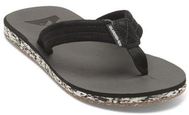Quiksilver Men's Carver Suede Recycled Sandal, Black 1, 9.5 UK